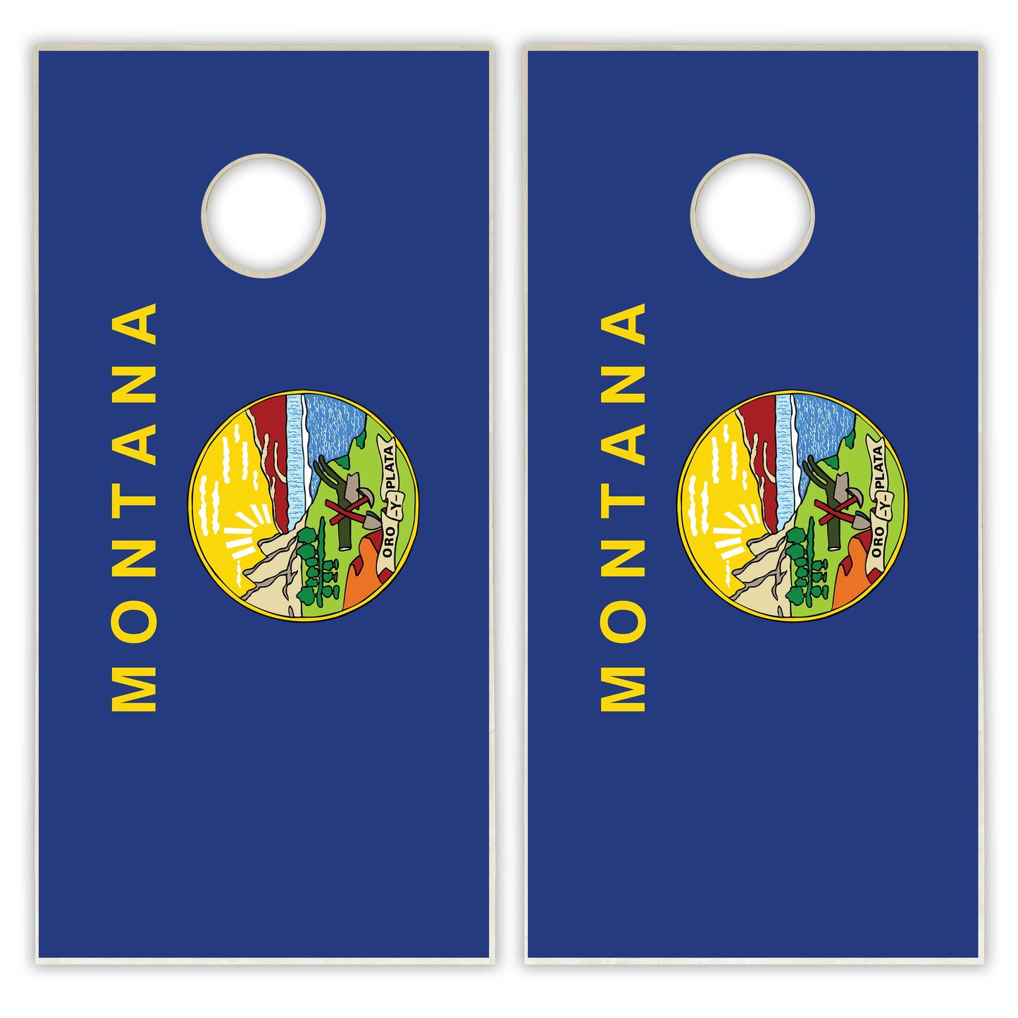 Montana State Flag Cornhole Set