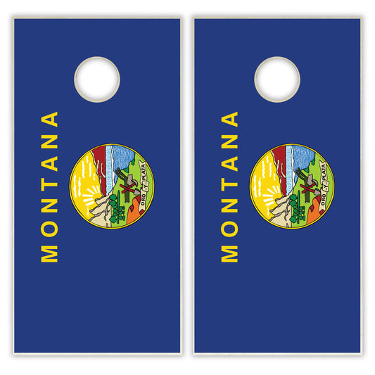 Montana State Flag Cornhole Set