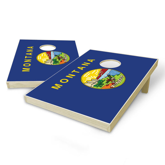 Montana State Flag Tailgate Cornhole Set