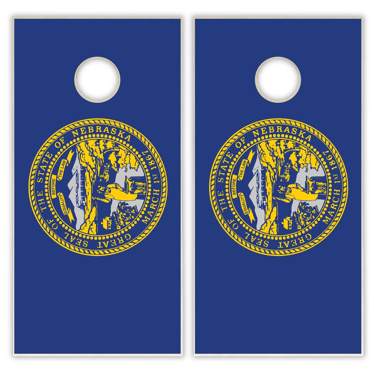 Nebraska State Flag Cornhole Set