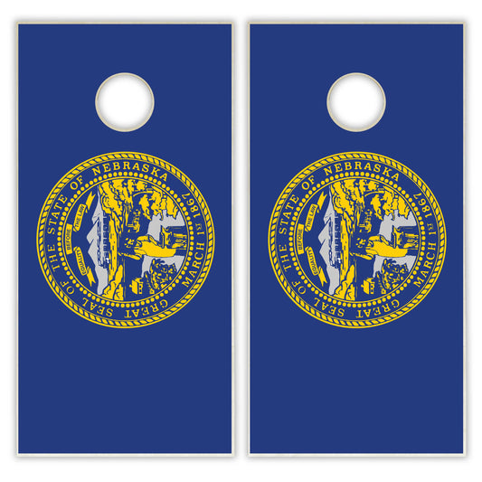Nebraska State Flag Cornhole Set
