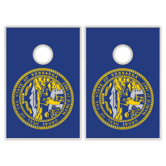 Nebraska State Flag Tailgate Cornhole Set