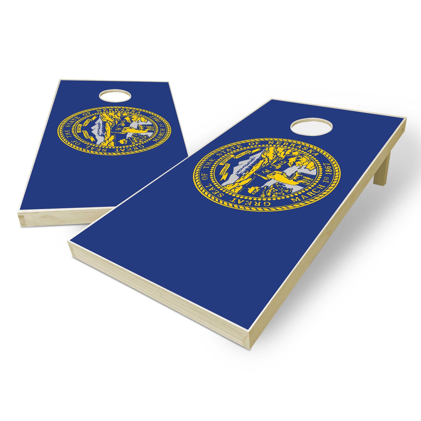 Nebraska State Flag Cornhole Set
