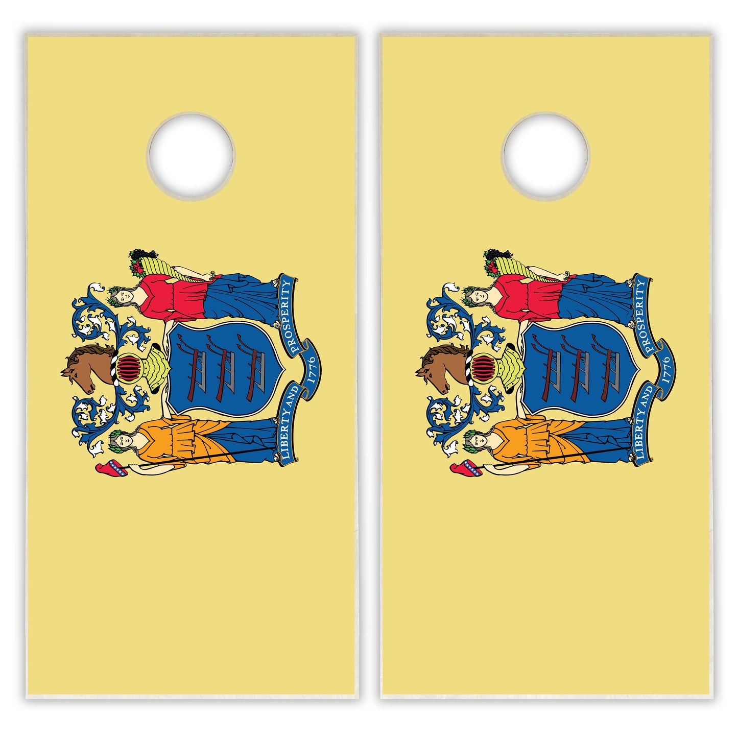 New Jersey State Flag Cornhole Set