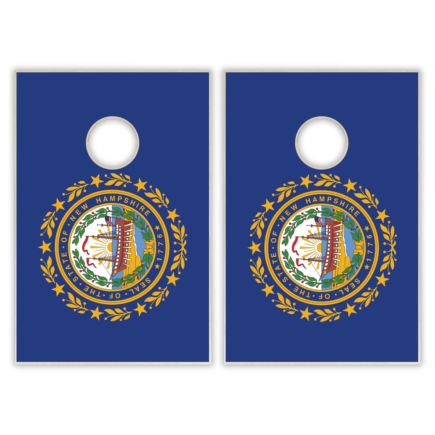 New Hampshire State Flag Tailgate Cornhole Set