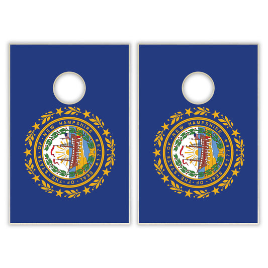 New Hampshire State Flag Tailgate Cornhole Set