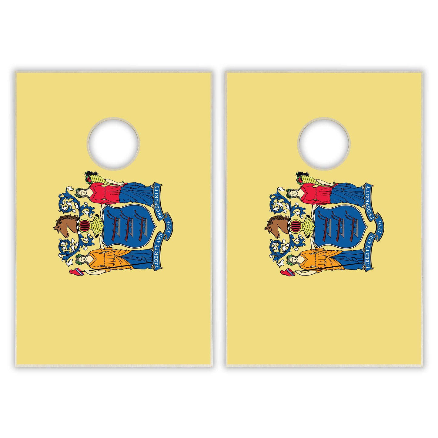 New Jersey State Flag Tailgate Cornhole Set