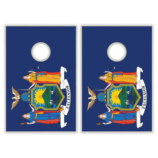 New York State Flag Tailgate Cornhole Set