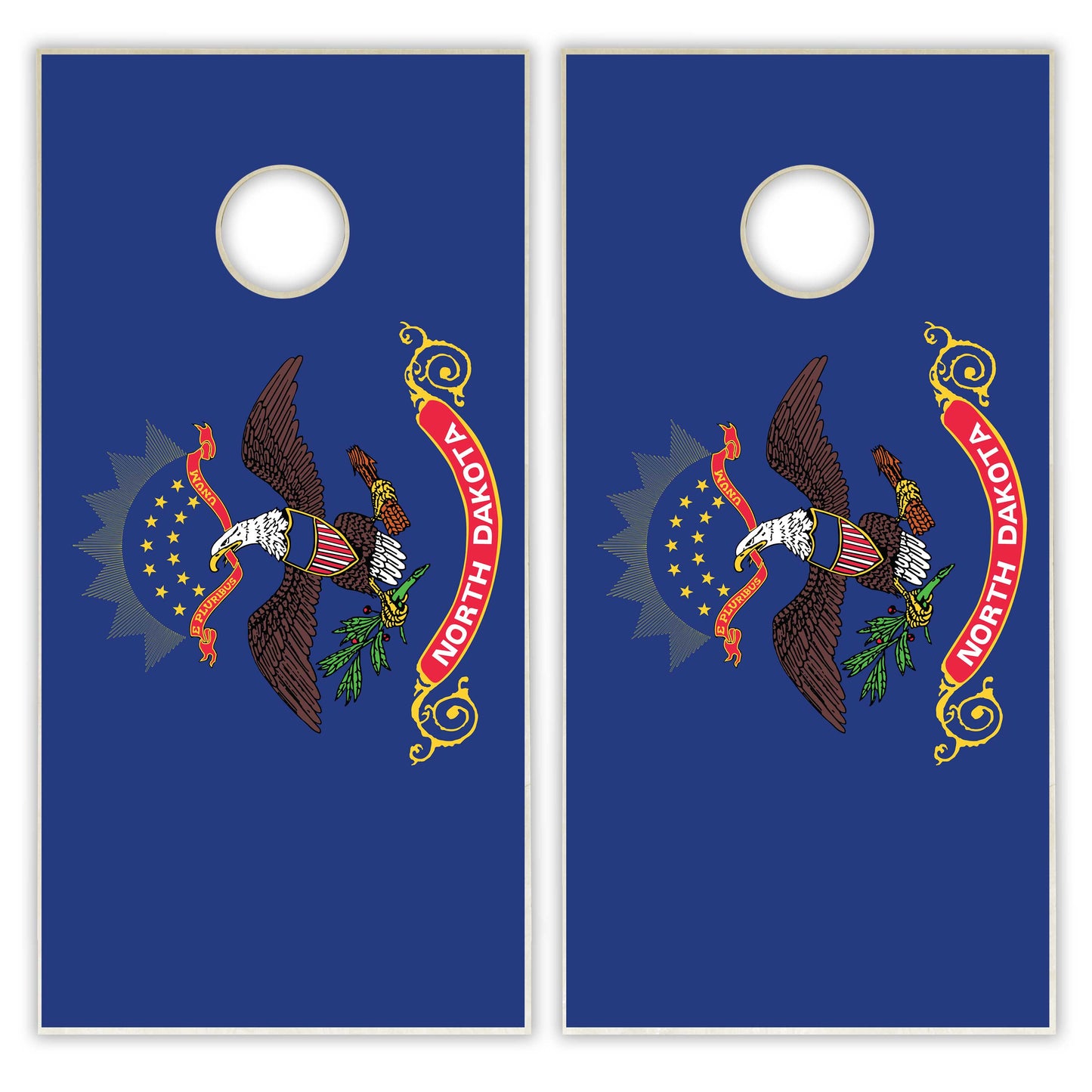 North Dakota State Flag Cornhole Set