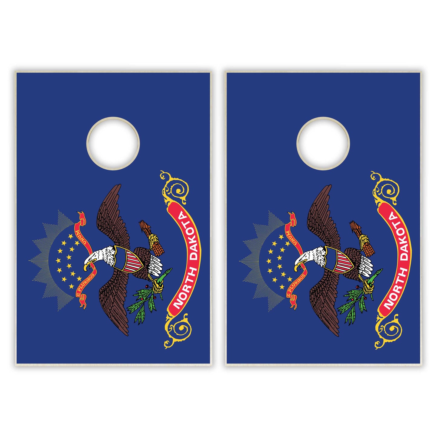 North Dakota State Flag Tailgate Cornhole Set
