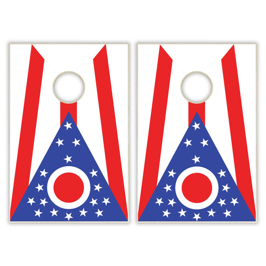 Ohio State Flag Tailgate Cornhole Set
