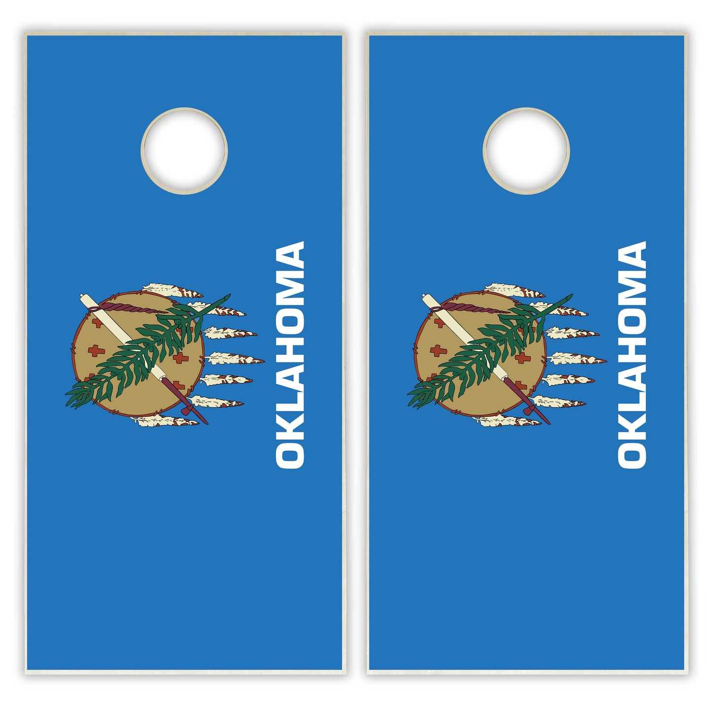 Oklahoma State Flag Cornhole Set