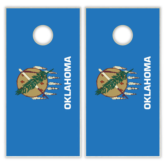 Oklahoma State Flag Cornhole Set