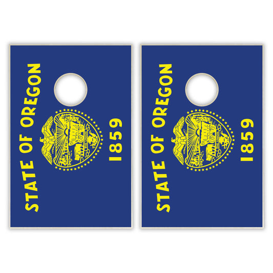 Oregon State Flag Tailgate Cornhole Set