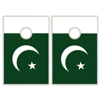 Pakistan Flag Tailgate Cornhole Set