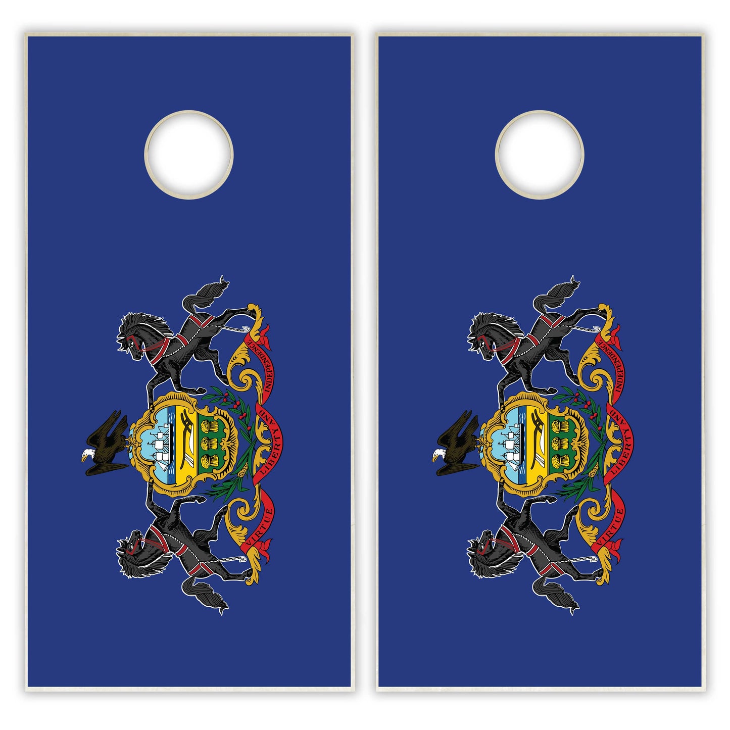 Pennsylvania State Flag Cornhole Set