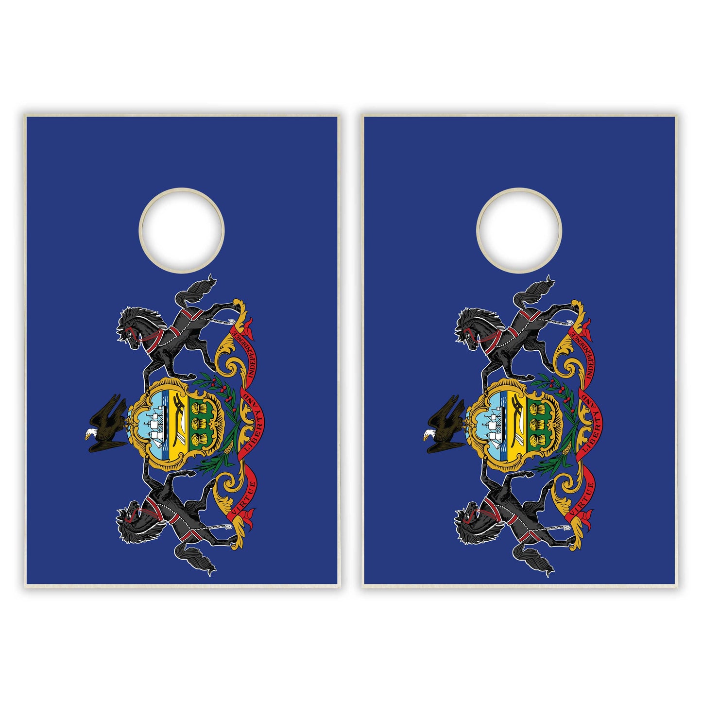 Pennsylvania State Flag Tailgate Cornhole Set