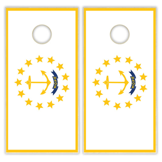 Rhode Island State Flag Cornhole Set