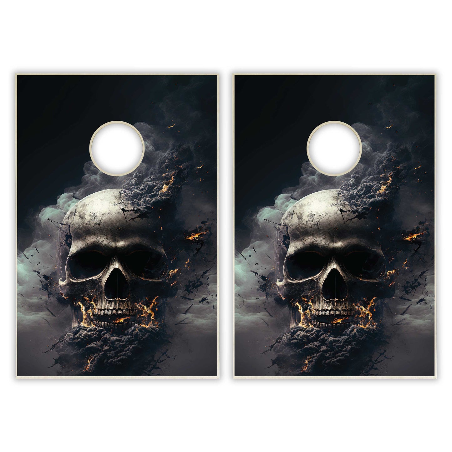 Skull Smoke Tailgate Cornhole Set