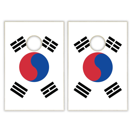 South Korea Flag Tailgate Cornhole Set