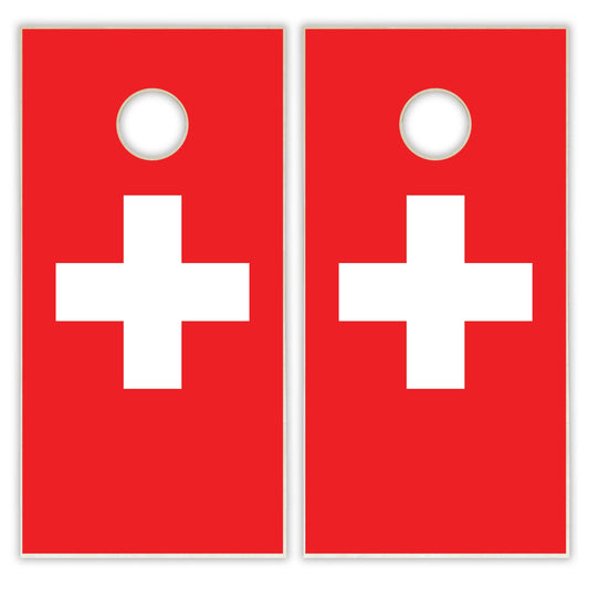 Switzerland Flag Cornhole Set