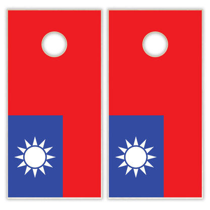 Taiwan Flag Cornhole Set