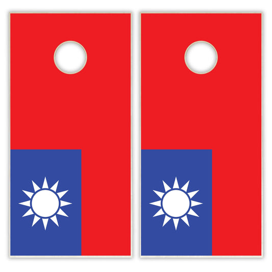 Taiwan Flag Cornhole Set