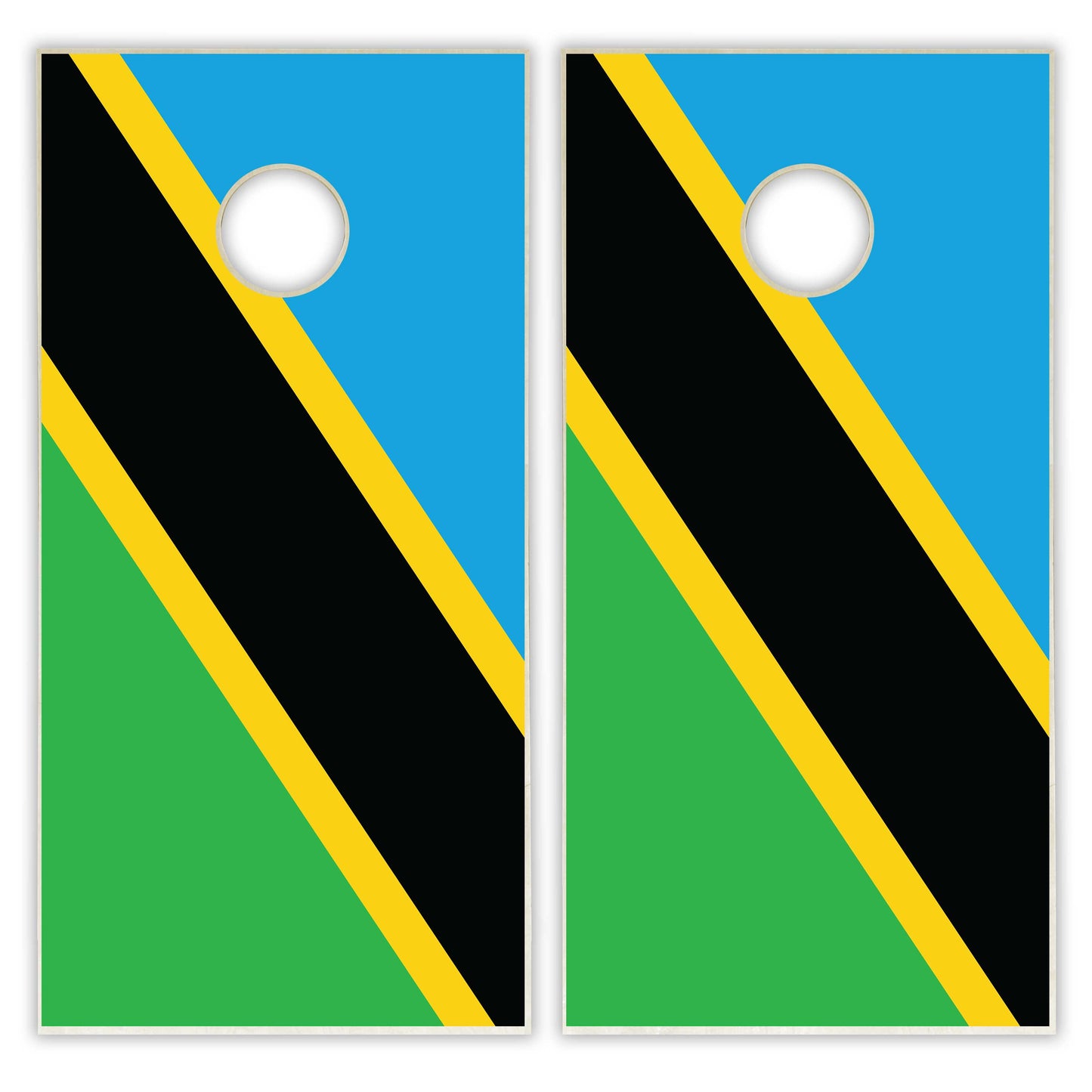 Tanzania Flag Cornhole Set