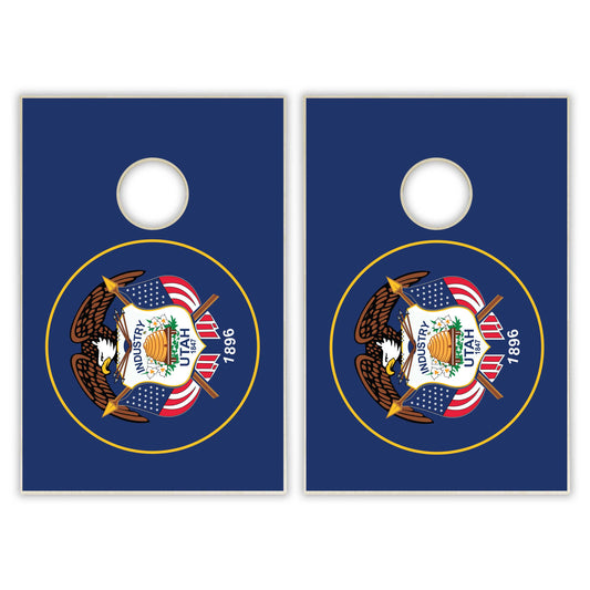 Utah State Flag Tailgate Cornhole Set