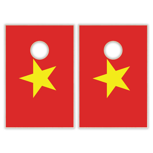 Vietnam Flag Tailgate Cornhole Set