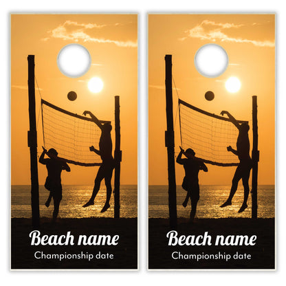 Customized Volleyball Championship Cornhole Boards