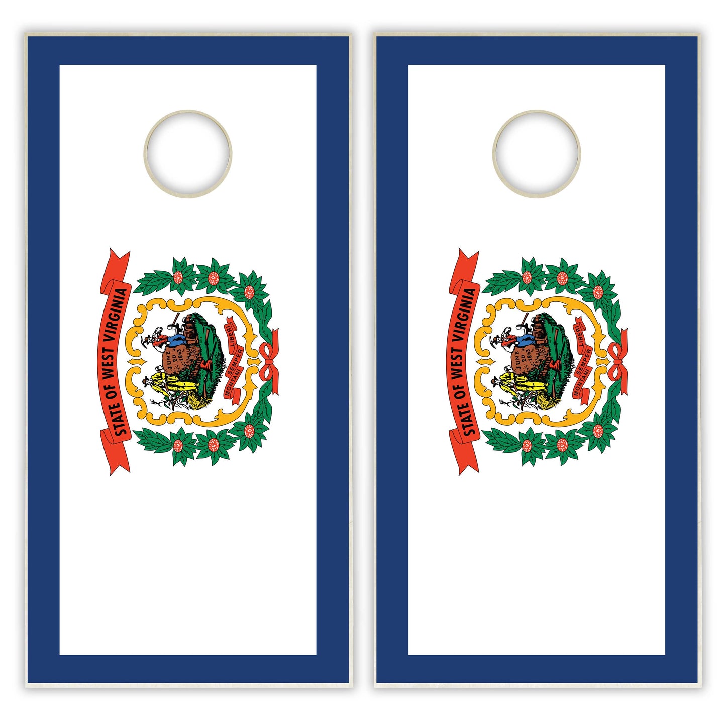 West Virginia State Flag Cornhole Set