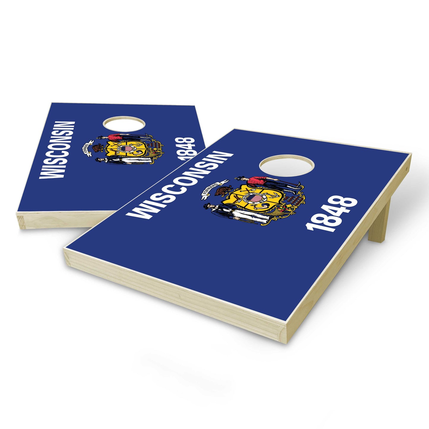 Wisconsin State Flag Tailgate Cornhole Set