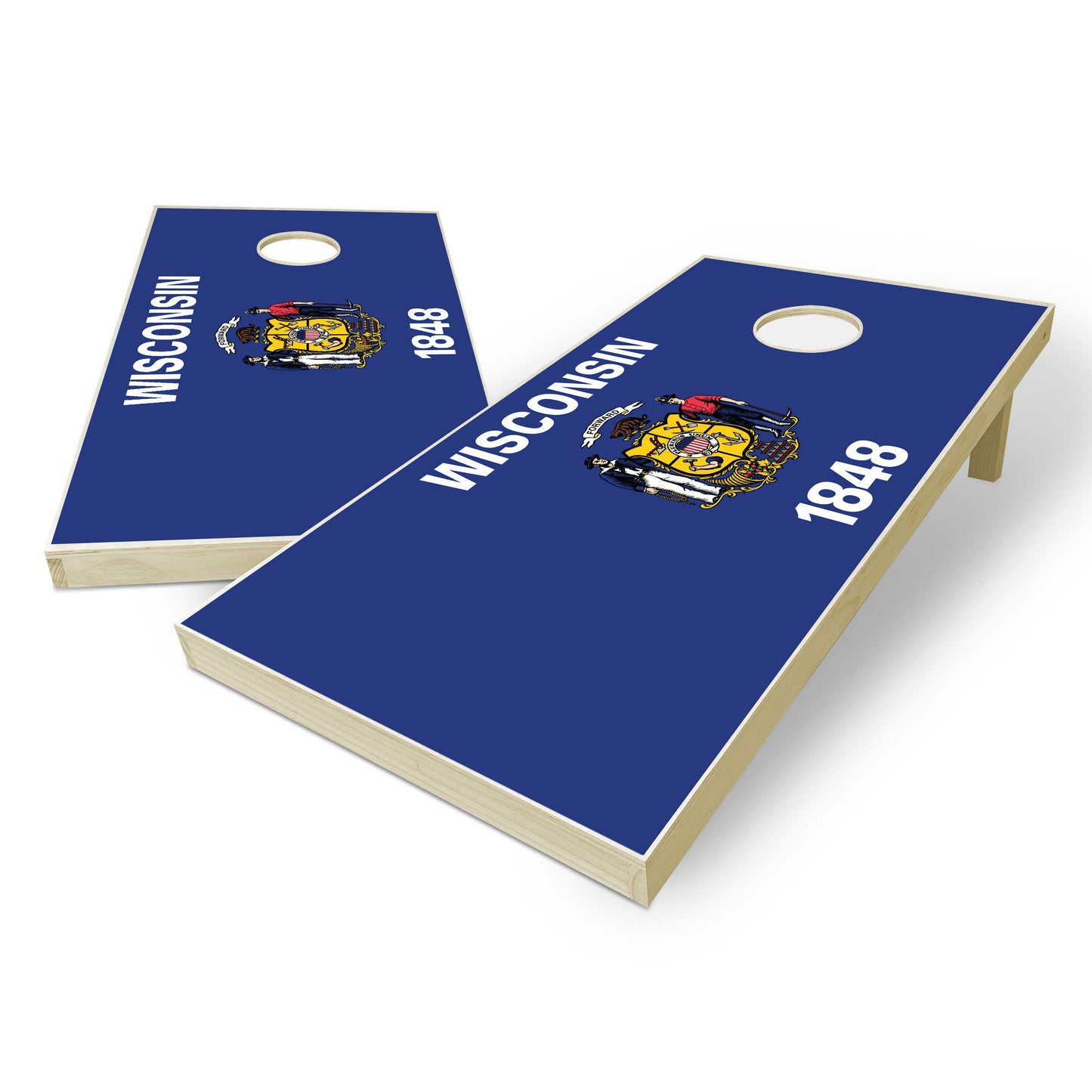 Wisconsin State Flag Cornhole Set