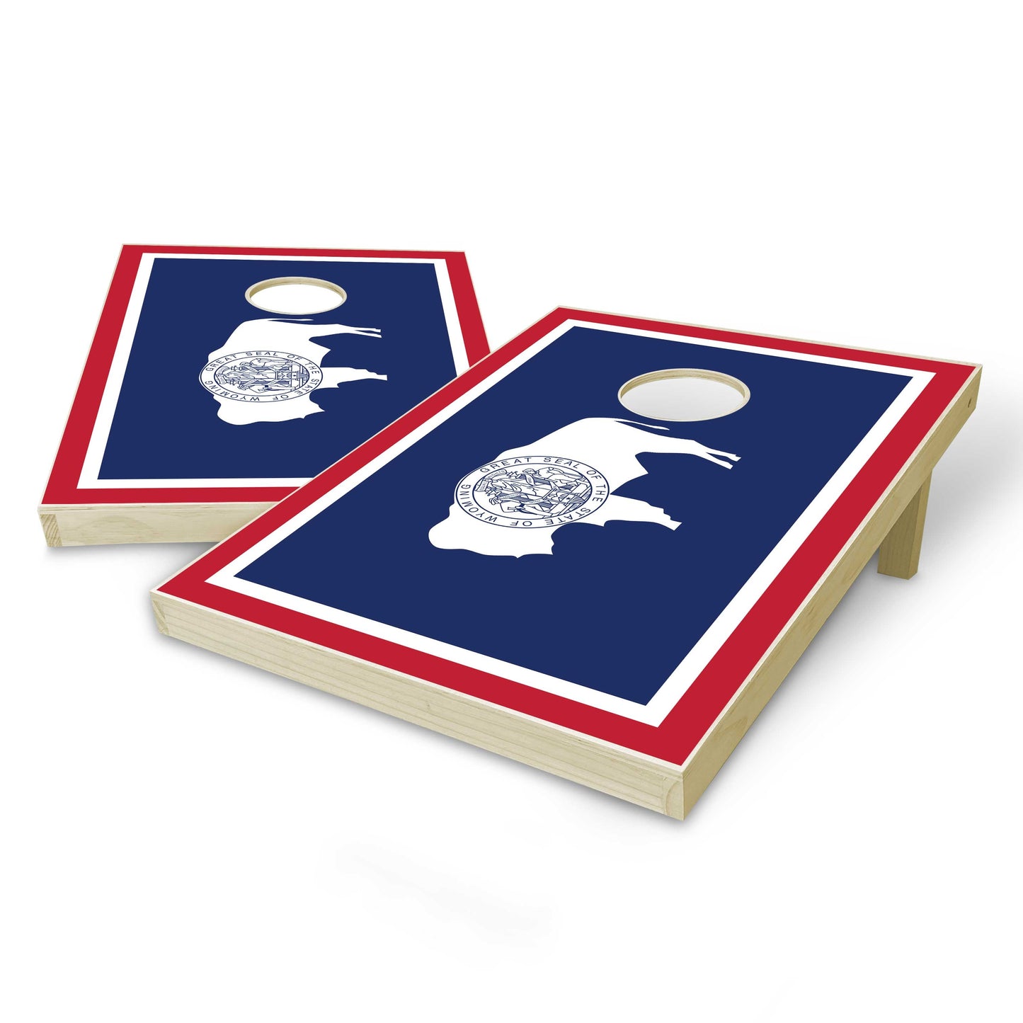 Wyoming State Flag Tailgate Cornhole Set