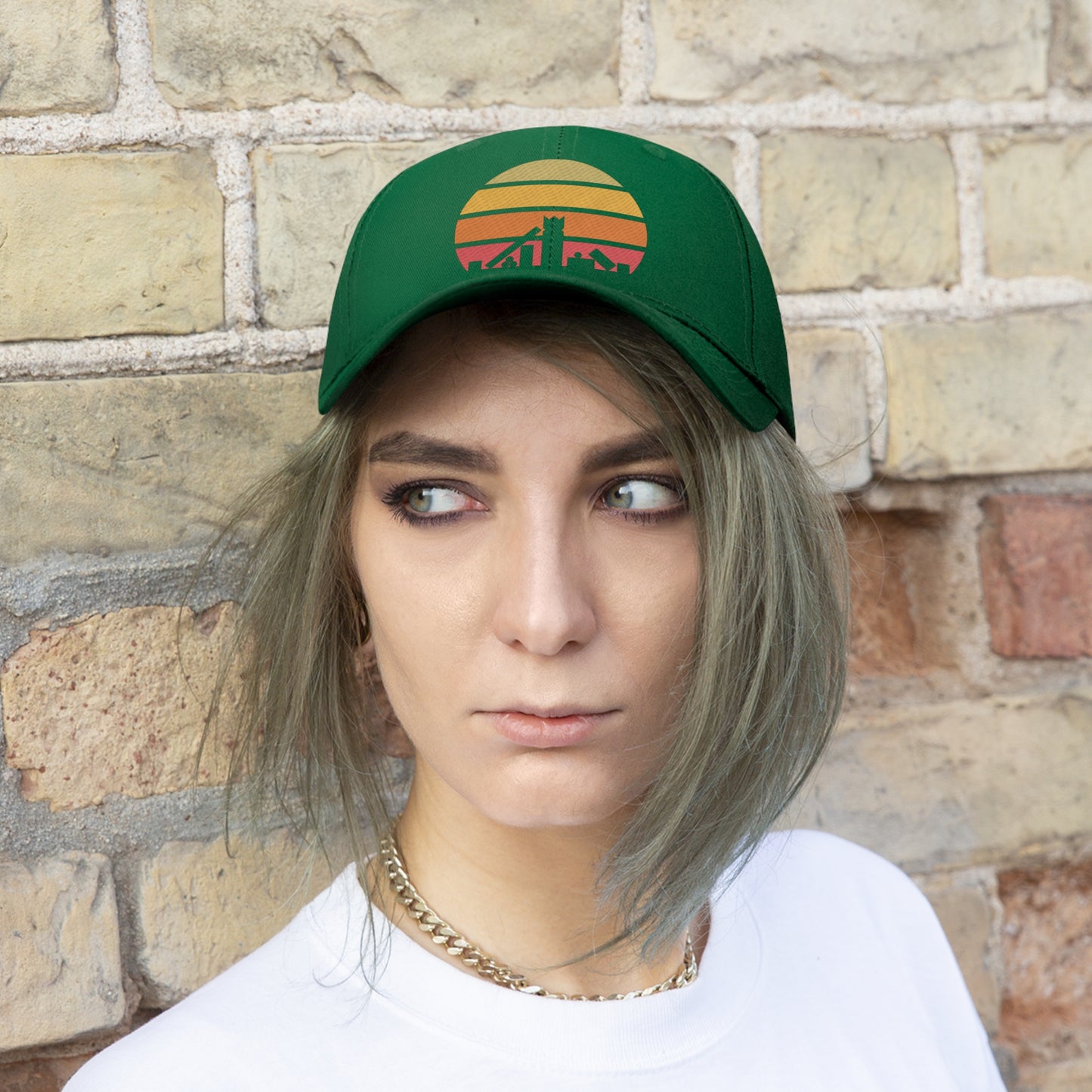 Retro Kubb Yard Game Unisex Baseball Cap