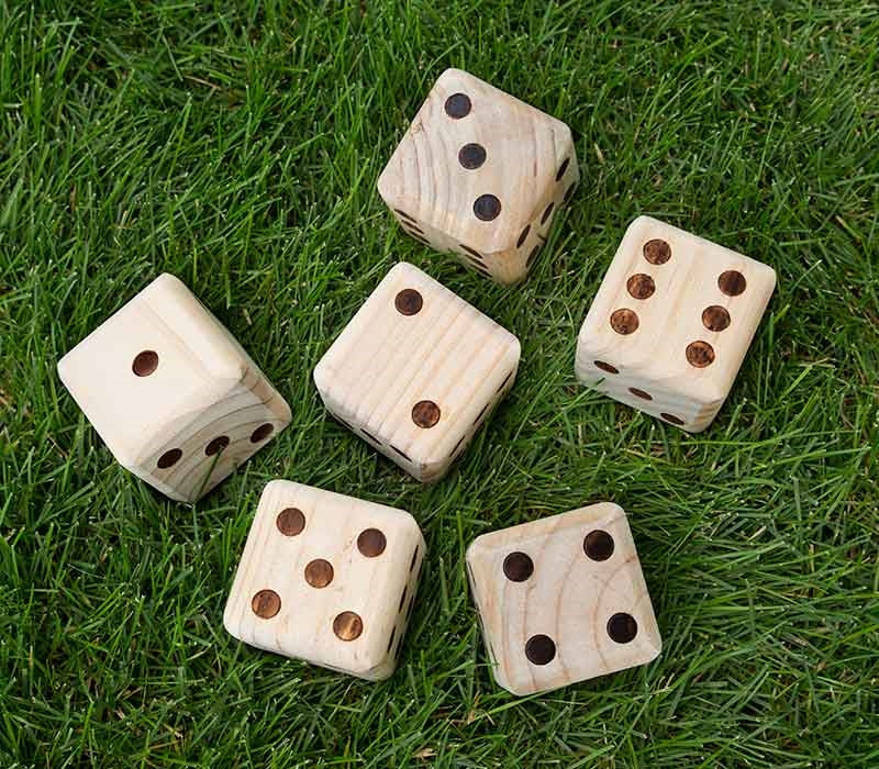 Giant Wooden Yard Dice