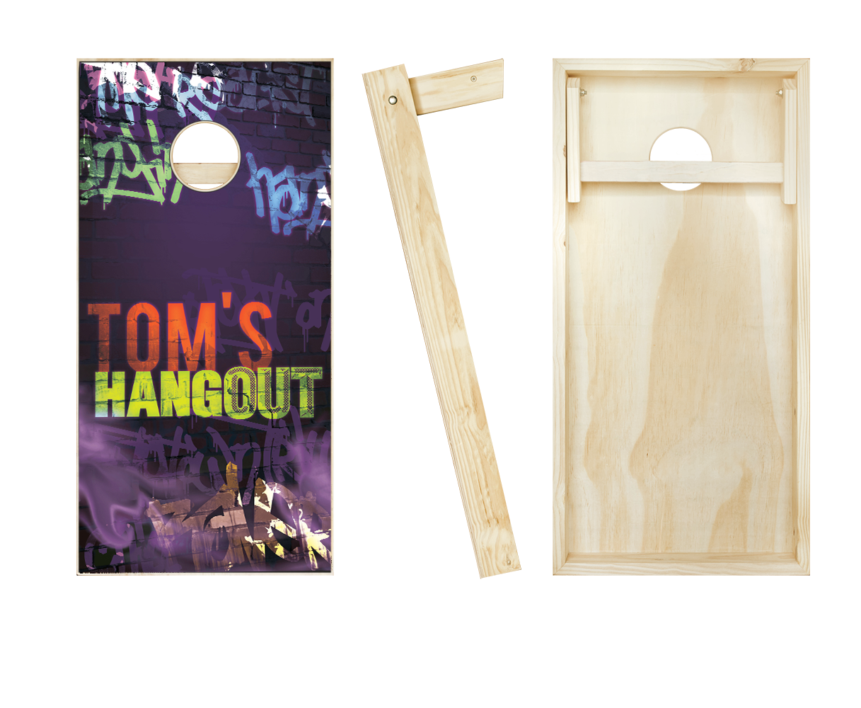 Customized Blacklight Hangout Cornhole Set