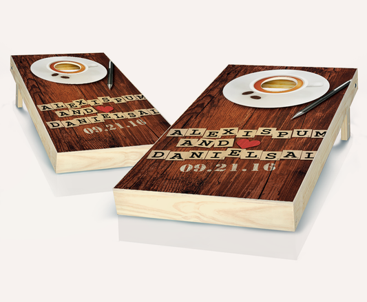 Customized Couples Word Game Wedding Cornhole Set