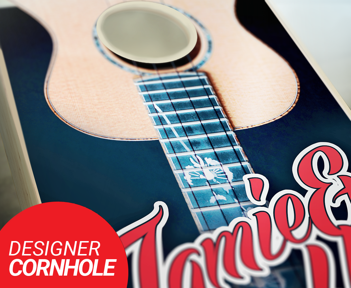 Customized Guitar Cornhole Set
