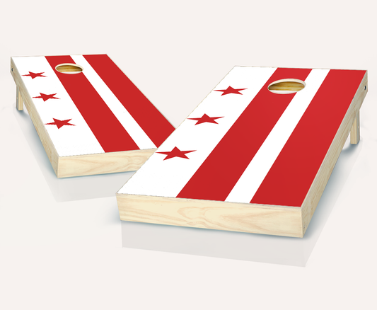 District of Columbia Flag Cornhole Set