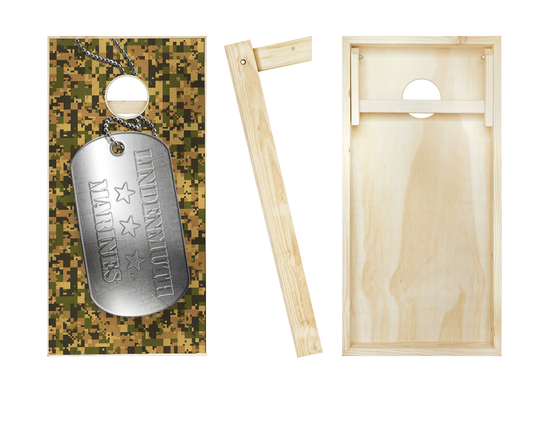 Customized Dog Tags Cornhole Set