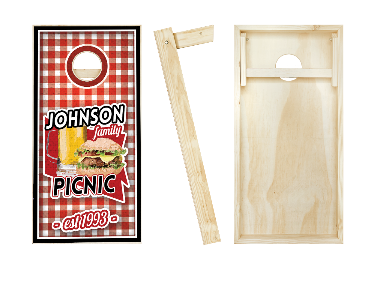 Customized Family Picnic Cornhole Set