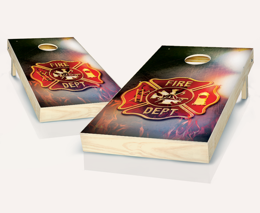 Fire Badge Cornhole Set
