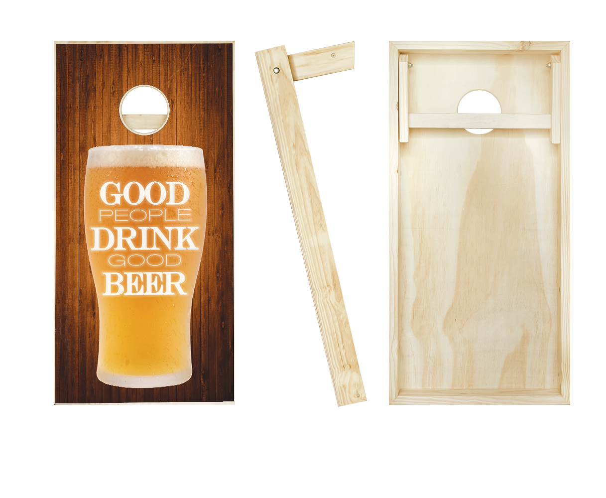 Good People Drink Good Beer Cornhole Set