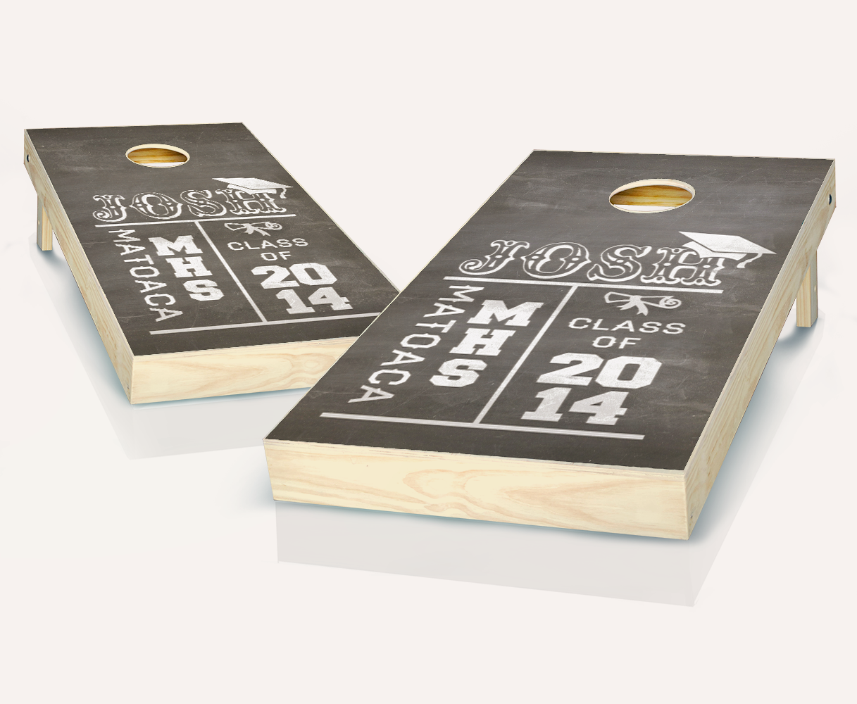 Customized Chalkboard Graduation Cornhole Set