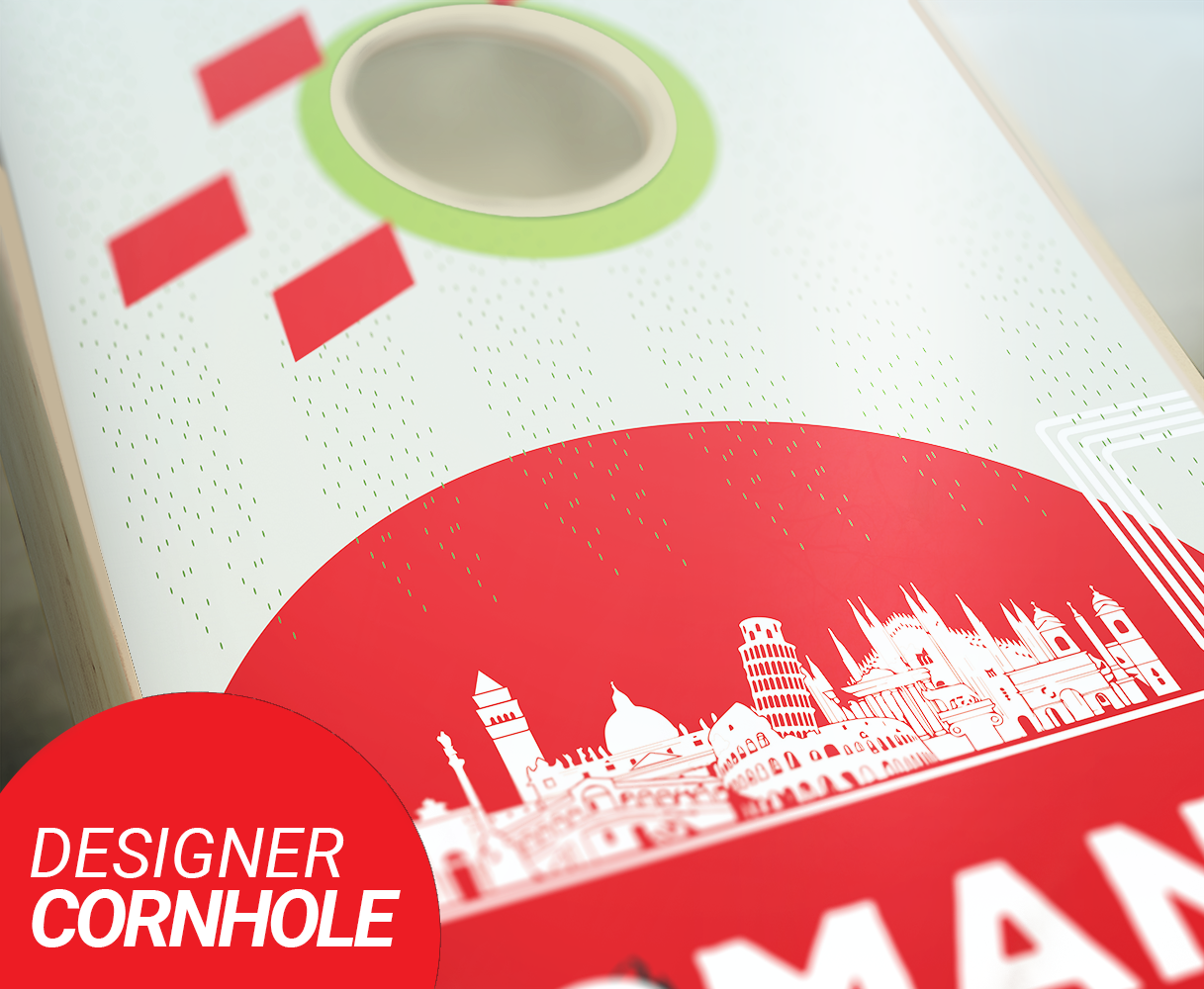 Customized Italian Surnames Cornhole Set