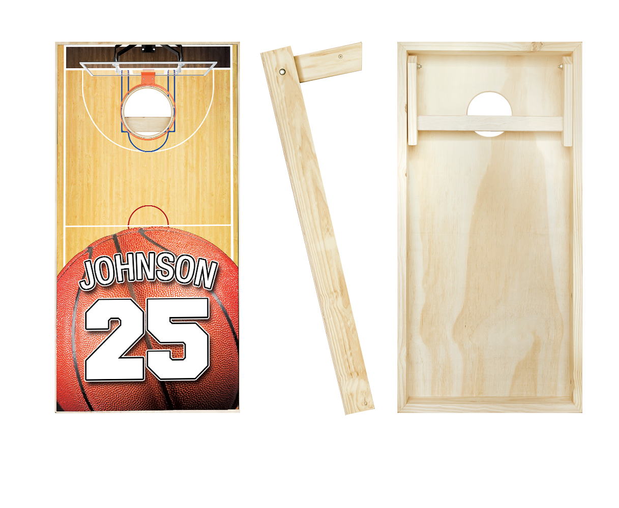 Customized Jersey Basketball Court Cornhole Set