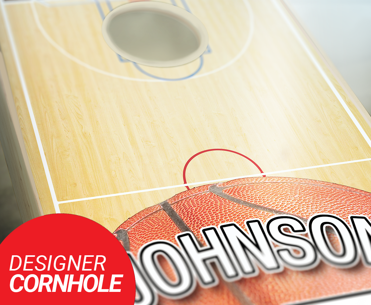 Customized Jersey Basketball Court Cornhole Set