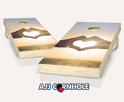 Love Sunset Cornhole Set